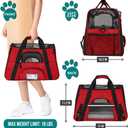 PetAmi Airline Approved Pet Carrier for Cat, Soft Sided Dog Carrier for Small Dogs, Cat Travel Supplies Accessories for Indoor Cats, Ventilated Pet Carrying Bag Medium Large Kitten Puppy, Small Red
