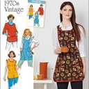 Simplicity Vintage Simplicity 8152 1970's Fashion Vintage Apron Sewing Pattern, XS-L