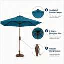 7.5ft Patio Umbrella, Outdoor Table Market Umbrella with Smooth Crank Lift, 6 Windproof Fiberglass Ribs, UPF50+ UV Protection for Deck, Pool, Garden and Backyard