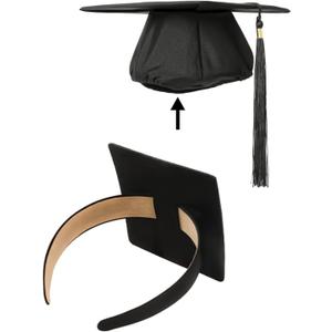 6 x Unisex Bachelor's Cap Fixing Hair Hoop - Minimalist Handmade Design Graduation Season Photo Prop Commencement Essential Decor