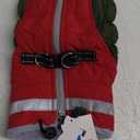 FUAMEY Dog Coat for Small Dogs, Waterproof Dog Winter Jacket with Harness Built in Puppy Cold Weather Coats Reflective Pet Vest with Zipper Warm Fleece Dogs Snowsuit Windproof Christmas Small