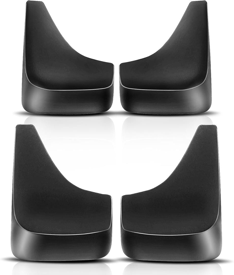 A-Premium Mud Flaps Compatible with Chevrolet Aveo, Camaro, Cavalier, Classic, Cobalt, Corvette, HHR, Impala, Malibu, Metro, Prizm, S10, Set of 4 Mud Guards Front and Rear, Drilling Required