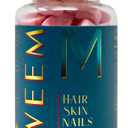WEEM Hair Skin and Nails Gummies - Supports Healthy Hair - Vegan biotin Vitamins for Women & Men Supports Faster Hair Growth, Stronger Nails, Healthy Skin, Extra Strength (1), EXP: 05/29/2028