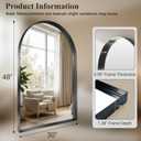 Arch Mirror for Bathroom Sink, 30"x48" Black Frame Mirror for Wall Mounted, Bathroom Vanity Mirror with HD Tempered Glass, Bedroom, Farmhouse, Living Room, Entry Way, Vanity, Restroom