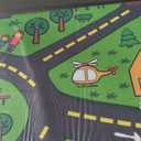 Tinideya Kids Playmat Rug 6x9 ft, Non-Slip Rubber Backing Traffic Road Playmat, Cars Play Mat for Toddler Children Playroom Classroom Bedroom(Green, Traffic Road)