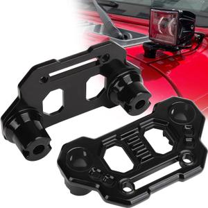 Wrangler JL Light Bar Hood Mounting Brackets, Gladiator JT Ditch Light Cowl Mount Brackets A-Pillar LED Fog Light Pod Brackets for 2018-2025 Jeep Wrangler JL JLU 4xe Gladiator JT Accessories