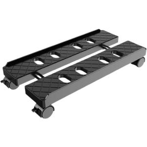 Computer Host Rack, Pulley Bracket, Office and Home Use, Adjustable Computer Case Rack, Computer Mainframe Bracket for Home, Black