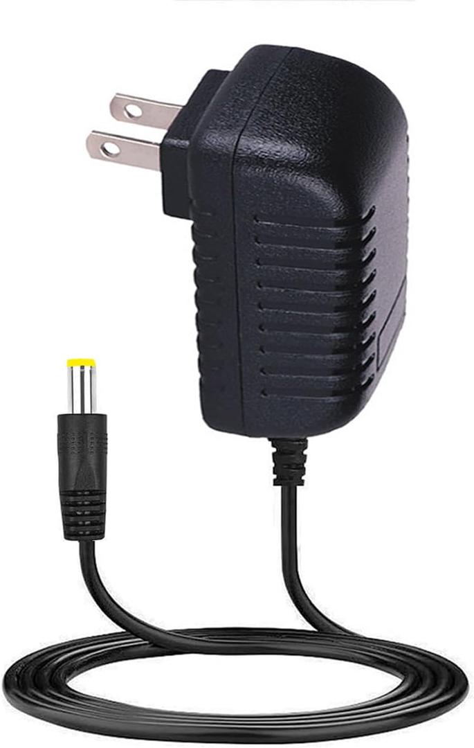 Portable DVD Player Charger - 6.6ft Long Cord, Compatible with DBPOWER/WONNIE/UEME/Sylvania/SUNPIN/YOTON, Overload Protection - Replacement Wall Power Adapter for Portable DVD Players, 12V 1.5A