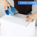 3 Inch Wide Packing Tape with Dispenser,2.4 Mil x 55 Yards Heavy Duty Packaging Tape Refill for Shipping,Industrial Grade,Urtal Strong Boxing Tape for Moving,Mailing and Storages (Clear)