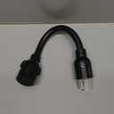 ACKING 30 Amp Generator Adapter Cord with NEMA L6-30P to L14-30R, Generator Transfer Switch, House Inlet Box Adapter, STW 10 AWG , 1FT