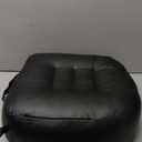 YOUFI Leather Seat Cushion Extra-Thick Booster for Office Chair to Rise Height - Full Filling for Support - with Breathable Cover, Handle and Buckle - Relieves Back Pain  18"x16"x6" (Black)