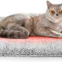 Buvlnee Self Warming Cat Bed Mat, Self Heating Mat for Dog, Extra Warm Thermal Pet Pad with Non-Slip Bottom, Removable Washable Cover for Indoor Outdoor Non Electric (Black, 18x24in)