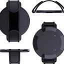 360 Degree Rotating Sticky Tablet Stand, Multi-Angle Adjustable Adhesive Tablet Stand with Hand Strap, Compatible with iPad Pro 11/12.9, Air, Samsung Galaxy Tabs, 9.7"-13" Tablets (Black)