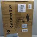 XL Enclosed Stainless Steel Litter Box with Lid, Light Gray