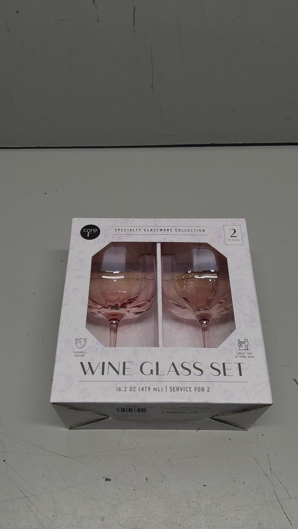 Core Home specialty Glassware collection wine glass Set. 2 Pack