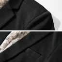 DAVID.ANN Men's Slim Fit Casual One Button Blazer Jacket (Black, M)