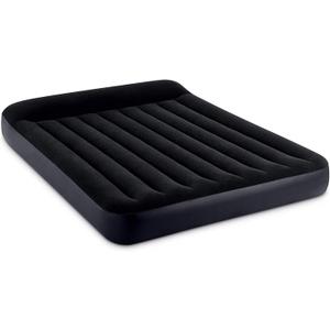 INTEX 64149ED Dura-Beam Standard Pillow Rest Air Mattress: Fiber-Tech Queen Size Built-in Electric Pump 10in Bed Height 600lb Weight Capacity