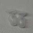 2 Sets Manual Breast Pump for Breastfeeding Essentials,Colostrum Collector with Spill Free Valve,Cap,Silicone,Clear,4oz