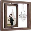 Wedding Gifts for Couples 2025,Rotating Floating Mr and Mrs Picture Frame,4x6 Rustic Picture Frame Engagement Gifts for Couples,Bridal Shower Gift for Bride to Be