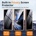 for Galaxy Z Fold 7 Case Luxury Leather with Privacy Screen Protector [Hinge Protection],Fit for Magsafe,Magnetic Kickstand & Ring Holder for Samsung Zfold 7 Case Brown