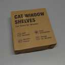 4-in-1 Window & Wall Mount Cat Wall Shelves  Hammock, Scratching Post & Perch | Fits up to 40 lbs | Space-Saving Pet Furniture for Windows, Glass & Drywall | Modern Wood Cat Shelf Set