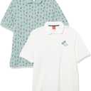 Amazon Essentials Disney | Marvel | Star Wars Men's Regular-Fit Short Sleeve Cotton Pique Polo Shirt, Pack of 2 (Medium, Mickey Peace)