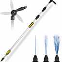 20ft Reach Telescopic Gutter Cleaning Tools from the Ground – Rain Gutter Cleaner with Heavy Duty Bendable Wand, Hose Attachment, Extension & Connecting Adapter | O-Ring Leak Proof Design