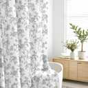 Seorsok Grey Shower Curtain,Sage Cotton Floral Cottagecore,Elegant Floral Fabric Shower Curtain Machine Washable Waterproof Bathroom Decor 36'Wx72'L inches