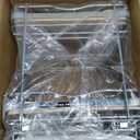 LYNK PROFESSIONAL lite Pull Out Spice Rack Organizer for Inside Kitchen Cabinets - 8-3/8 inch Wide - Slide Out Drawer  Wood/Chrome Sliding Spice Organization for cabinet - Spice Racks - 2 Tier