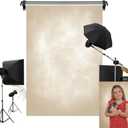 Kate 10x20ft/3x6m Light Yellow Backdrop Cream Abstract Texture Portrait Photography Background Photo Studio Props (Beige)