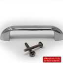 4 Inch Universal Pull Handle. Fits Trash & Laundry Chute Bottom & Side Hinged Doors. Hardware Parts