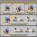 BLF FUN Remote Control Robot Dog Toys 6-8, 8WD Gesture Sensing Rc Stunt Car with Light and Music, Robot Pet Dog Toys for Kid Boys Christmas Birthday Gifts Age 8-12 (White Color)