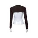 Womens Bolero Shrug - Long Sleeves Open Cropped Cardigan One Piece Long Sleeves Arm Cover, Large