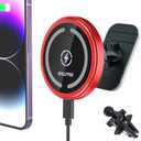OHLPRO for MagSafe Car Mount Charger iPhone Wireless Car Charger, Stick on Dashboard Magnetic Phone Holder Mount for iPhone 17 Pro Max 16 15 14 Series, 15W Fast Charging, Aluminum Shell
