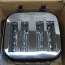 Amazon Basics 4 Slice Toaster with 4 Slots, 6 Browning Settings, Defrost, Removable Crumb Tray, Bagel Function, Cancel Button, 1600W, Black