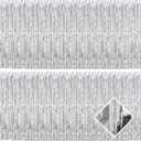 20 Pack Silver Foil Fringe Curtains 3.2ft x 9.8ft Silver Foil Curtain Backdrop Metallic Tinsel Curtains Streamer Photo Booth Backdrop for Birthday Party Engagement Bachelorette Party Decorations