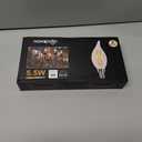 E12 Chandelier Light Bulbs, Dimmable 60 Watt Equivalent 2700K Soft Warm White Candelabra Light Bulbs for Bedroom, 500LM 5.5W Efficient Lightbulb, 6-Pack