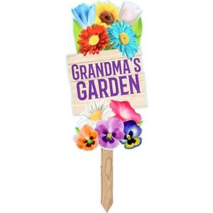 Spoontiques  Yard Signs  Grandma's Garden Sign - Garden Dcor - Decorative Sign for Lawn and Yard - Multicolored