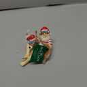 Kurt Adler Beach Santa on Flamingo and Reindeer Floats Christmas Holiday Ornaments Set of 2