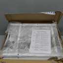 Dresser with Hanging Rack, 4 Drawers Small Closet for Bedroom, Reversible Fabric Kids Chest of Drawers with Clothes Rack, Tall Storage Tower, Sturdy Frame, White, 44''H