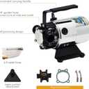 115V 330GPH Self-Priming Transfer Pump, LilMonster Auto Portable Electric Utility Water Pump with Suction Hose Kit,Bright Silver