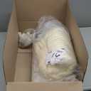 Teepee Tent for Kids with Padded Mat Cotton Canvas Kids Teepee with Pompom for Toddlers Indoor Play Tent for Girls Boys with Stars Lights, Carry Bag, Banner Flag (Cream)