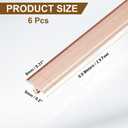 uxcell 6Pcs 2.9ft x 0.31" T Molding Floor Transition Strips, Aluminium Alloy Vinyl Flooring Gap Trim for Joining Laminate Planks Tiles Floor Gaps, Rose Gold
