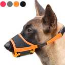 HEELE Dog Muzzle,Soft Nylon Muzzle Anti Biting Barking Chewing,Air Mesh Breathable Drinkable Adjustable Loop Pets Muzzle for Small Medium Large Dogs 4 Colors 4 Sizes XL (Orange)