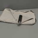 MIULEE 84" Long Scalloped Shower Curtain Linen Textured with 12 Metal Hooks Cute Extra Long Heavy Duty Washable Waterproof Cloth Shower Curtains with Black Border for Bathroom Bathtub,Cream Beige