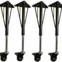 Heavy Duty Adjustable Long Tapered Legs With Casters Set of 4