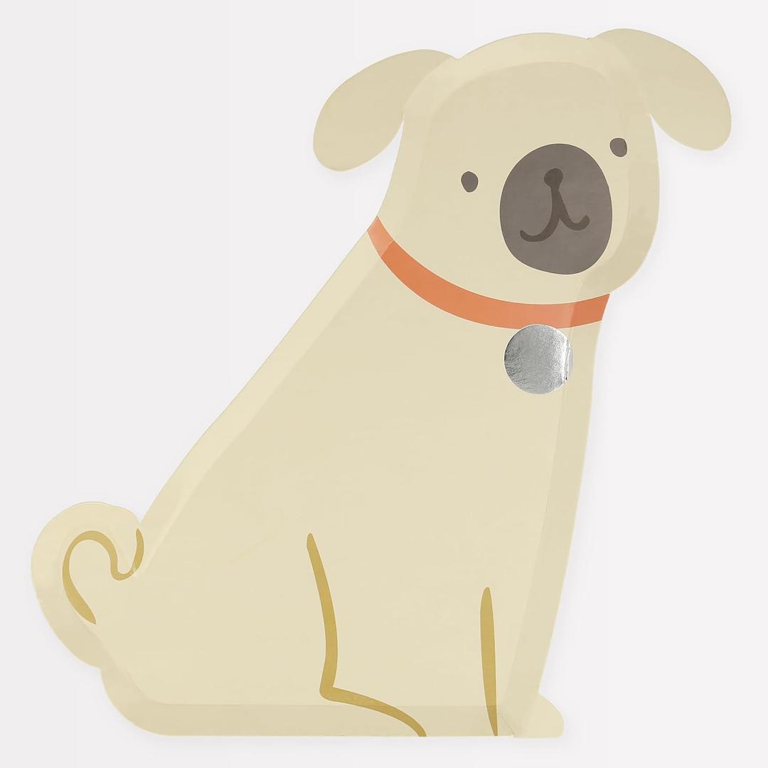 Meri Meri Disposable Birthday Party Plates, Pack of 8 Fun Shaped Disposable Plates for Party, Kids Birthday Supplies