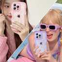 2 x Case for iPhone 11 - Curly Wave Edge Design, Bling Glitter Star Shiny Case, Cute Pink Clear Full Protection Soft TPU Shockproof Cover for Women and Girls (iPhone 11, Purple)