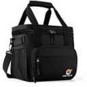 Large Lunch Bag Insulated Lunch Box,Freezable Lunch Cooler Bag for Adult Men Women- 15L Insulated Lunch Bag Leakproof Mens Lunchbox for Work Office Picnic (Black)