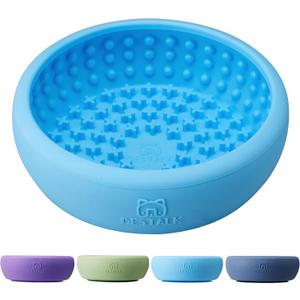 Dog Lick Bowl, Bestalk Anxiety Relief Lick Mat for Dogs, Non-Slip Freeze Licking Bowl Enrichment Puzzle Feeder for Distraction, BPA Free Silicone, Dishwasher Safe (Light Blue,S)